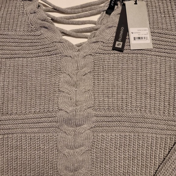 Numero Gray Knit Sweater - Picture 6 of 8